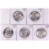 Image 1 : Lot of (5) 1948-D Franklin Half Dollar Coins