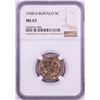 Image 1 : 1938-D Buffalo Nickel Coin NGC MS67