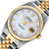 Image 2 : Rolex Men's Two Tone Steel & Gold Mother Of Pearl Diamond 36MM Datejust Watch