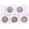 Image 1 : Lot of (5) Barber Half Dollar Coins
