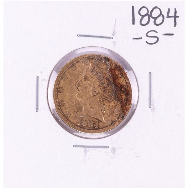 1884-S $5 Liberty Head Half Eagle Gold Coin