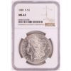 Image 1 : 1881-S $1 Morgan Silver Dollar Coin NGC MS63 Great Toning