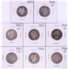 Image 1 : Lot of (8) Miscellaneous Date Barber Quarter Coins