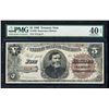 Image 1 : 1890 $5 Treasury Note Fr.359 PMG Extremely Fine 40EPQ