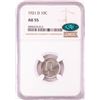 Image 1 : 1921-D Mercury Dime Coin NGC AU55 CAC