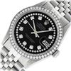 Image 2 : Rolex Mens Stainless Steel Diamond Oyster Perpetaul Datejust Wristwatch
