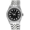 Image 3 : Rolex Mens Stainless Steel Diamond Oyster Perpetaul Datejust Wristwatch