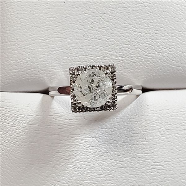 14K DIAMOND (2.03CT) DIAMOND (0.13CT) RING SIZE 7