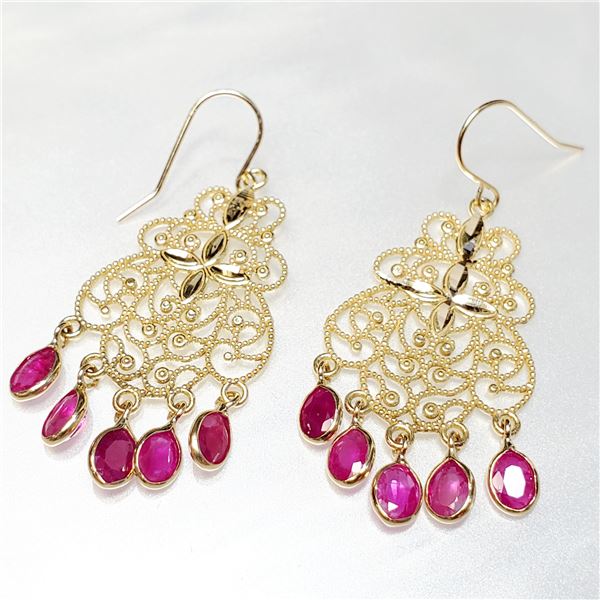 18K NATURAL RUBY (2.4CT) EARRINGS