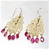 Image 1 : 18K NATURAL RUBY (2.4CT) EARRINGS