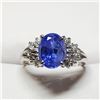 Image 1 : 10K TANZANITE (2.1CT) DIAMOND(0.2CT) RING SIZE 6