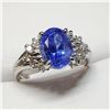 Image 2 : 10K TANZANITE (2.1CT) DIAMOND(0.2CT) RING SIZE 6