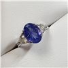 Image 2 : 10K TANZANITE (3.0CT) DIAMOND (0.72CT) RING SIZE 7.5