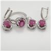 Image 1 : SILVER RUBY(6.4CT) CZ SET