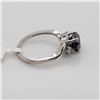 Image 2 : 10K BLACK DIAMOND(2.2CT) WHITE DIAMOND(0.08CT) RING SIZE 7