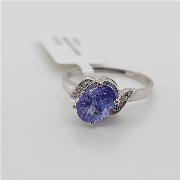 10K TANZANITE(1.2CT) DIAMOND(0.04CT) RING SIZE 6