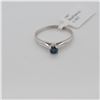 Image 1 : 10K TREATED BLUE DIAMOND (0.19CT) RING SIZE 5.5