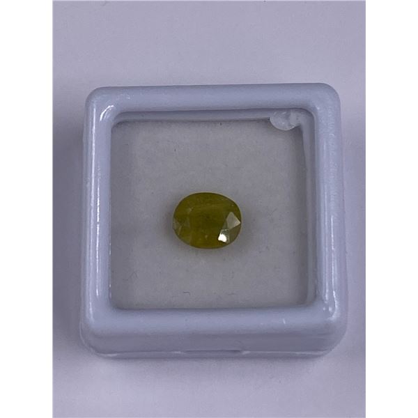 YELLOWISH GREEN SAPPHIRE 1.95CT, 7.82 X 6.64 X 4.35MM, OVAL CUT, VS CLARITY, MADAGASCAR, UNHEATED