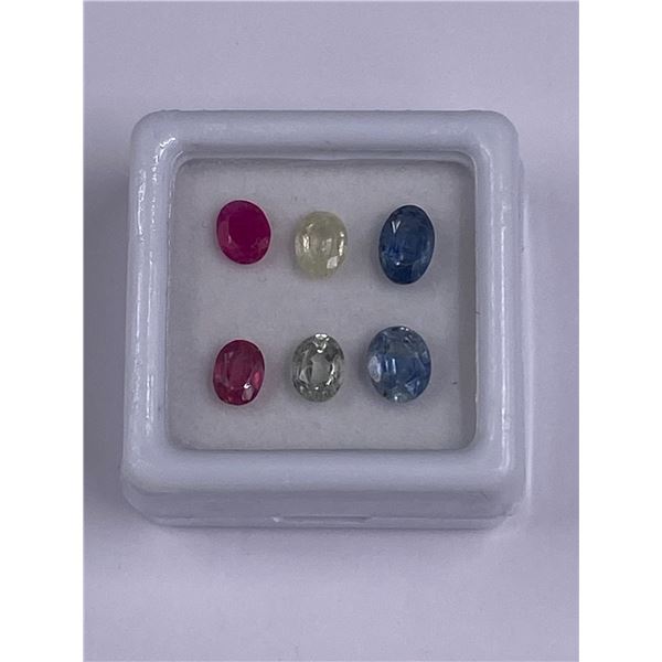 NATURAL SAPPHIRE COMBO 3.33CT, 3 X 5 TO 4 X 6MM, OVAL CUT, EYE CLEAN, MADAGASCAR, UNTREATED