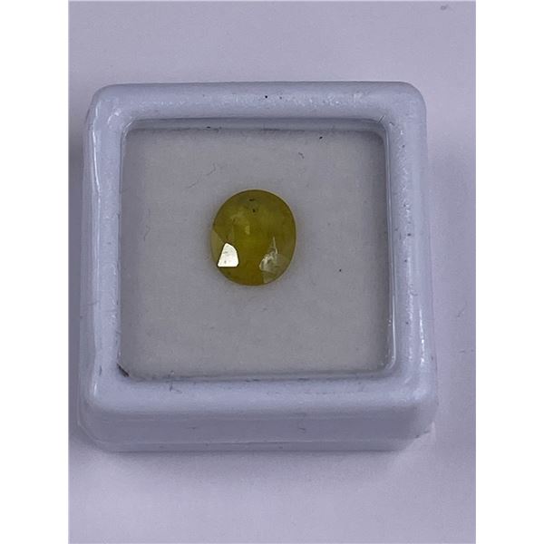 YELLOWISH GREEN SAPPHIRE, 1.60CT, 8.45 X 7.40 X 2.57MM, OVAL CUT, VS CLARITY, MADAGASCAR, UNHEATED