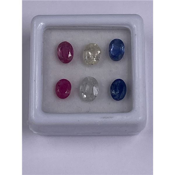 NATURAL SAPPHIRE COMBO 4.2CT, 3 X 5 X 4 X 6MM, OVAL CUT, EYE CLEAN, MADAGASCAR, UNTREATED
