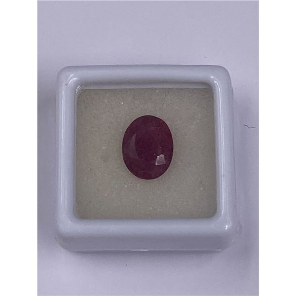 NATURAL RUBY 4.74CT, 11.18 X 8.65 X 4.75MM, OVAL CUT, VS CLARITY, MADAGASCAR, POSSIBLE GF