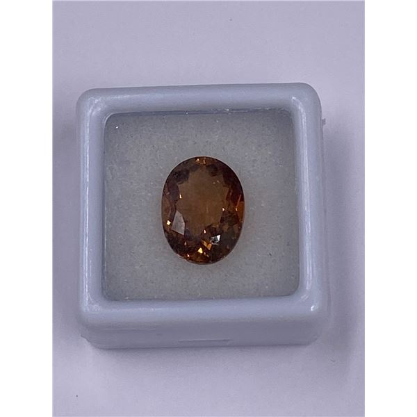 IMPERIAL TOPAZ 7.13CT, 13.9 X 10.2 X 6.4MM, OVAL CUT, IF LOUPE CLEAN CLARITY, BRAZIL, CVD