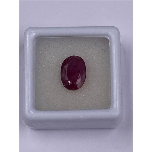 NATURAL RUBY 4.67CT, 10.95 X 7.88 X 5.72MM, OVAL CUT, VS CLARITY, MADAGASCAR, POSSIBLE GF