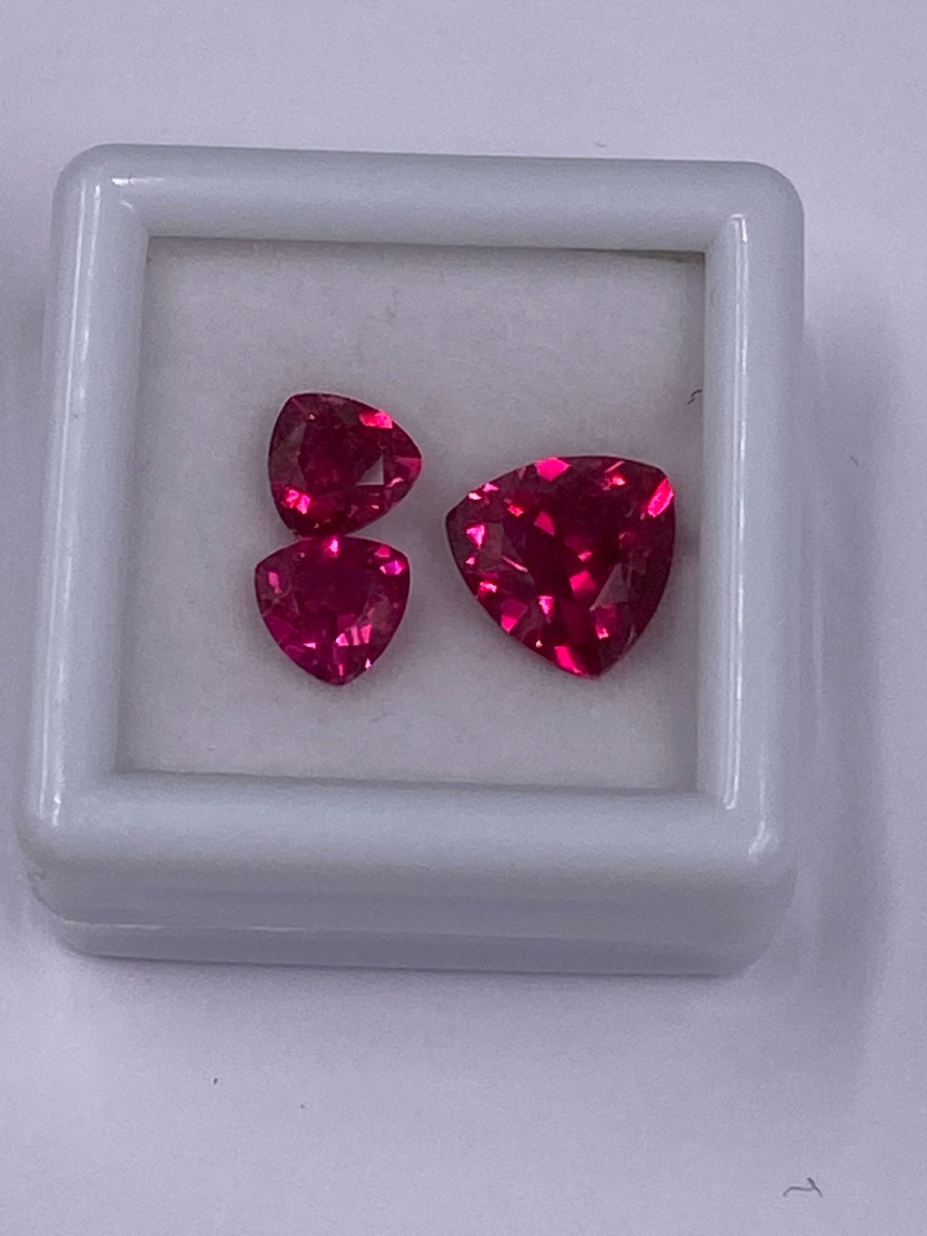 SUPERB LAB CREATED RUBY, RABBITS BLOOD RED, 5.00CT, 9.00 X 9.00 X 5 ...
