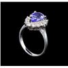 Image 4 : 14KT White Gold 2.19 ctw Tanzanite and Diamond Ring