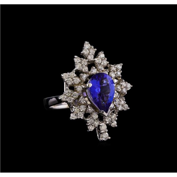 14KT White Gold 2.45 ctw Tanzanite and Diamond Ring