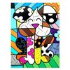 Image 1 : Romero Britto "Andy" LARGE Hand Signed Limited Edition Giclee on Canvas; Authent