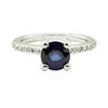 Image 2 : 2.00 ctw Blue Sapphire and Diamond Ring - Platinum