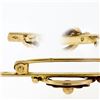 Image 5 : French Antique Victorian 18K Yellow Gold Detailed Dual Button Bar Pin Brooch