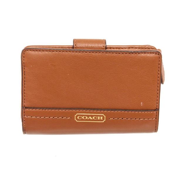 Coach Tan Crossgrain Leather Tab Wallet