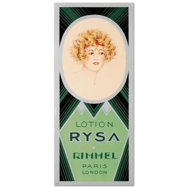 RE Society, "Rimmel-Lotion Rysa" Hand Pulled Lithograph. Includes Letter of Auth