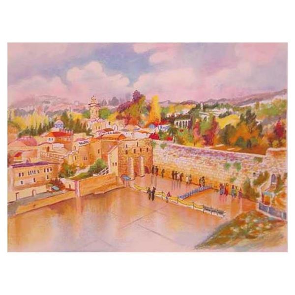 Zina Roitman,  Jerusalem  Hand Signed Limited Edition Serigraph with Letter of A