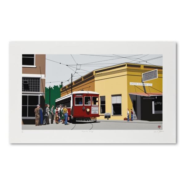 Armond Fields (1930-2008), "Fieldsville Trolley" Limited Edition Hand Pulled Ori