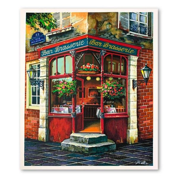 Anatoly Metlan, "Bar Brasserie" Limited Edition Serigraph, Numbered and Hand Sig