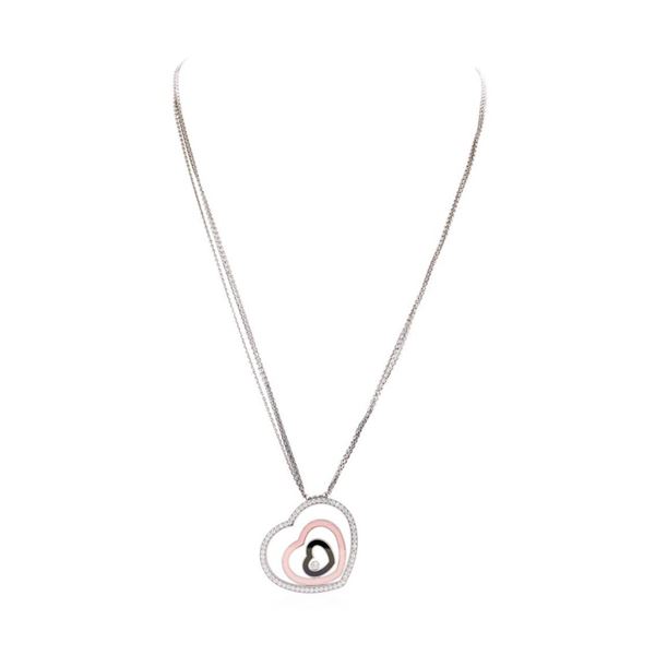 1.20 ctw Diamond Pendant And Chain - 18KT White Gold