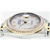 Image 6 : Rolex Mens 2 Tone MOP Princess Cut Datejust Wristwatch With Rolex Box Oyster Per