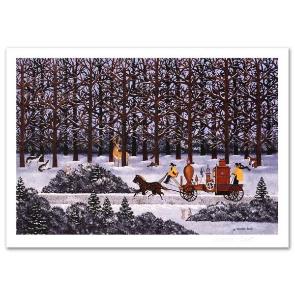 Jane Wooster Scott, "Dashing Through the Snow" Hand Signed Limited Edition Litho