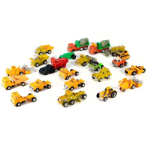 Assorted Plastic Construction Equipment and parts. Approximately O Scale