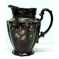 FLORAL ENAMEL/GOLD GILT LARGE JUG #1792760