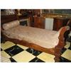 Image 1 : 19th c Italian sleigh daybed, carved walnut #1793073