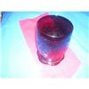Image 1 : Beautiful Ruby Red Glass Vase with Flower #1793380