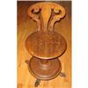 Image 1 : Victorian Oak PIANO CHAIR  Antique Swivel Stool#1793514