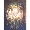 Image 1 : ANTIQUE BRONZE AND CRYSTAL COLOR CHANDELIER #1793642