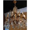 Image 1 : Antique French Bronze and Crystal Chandelier #1805140