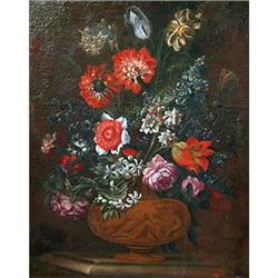 Still life of flowers in a Copper Urn by Circle#1805340